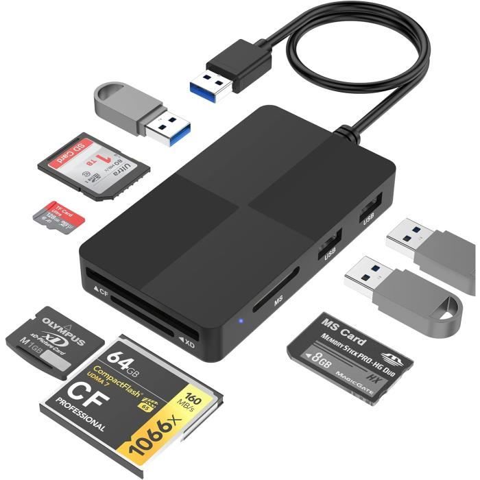 Lot De 2 Lecteurs De Carte SD HP + Pocket Media Drive A6000 – Adaptateur USB