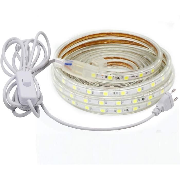 Ruban Led Avec Interrupteur Q.Laomi Ruban Led 1m Avec Interrupteur, IP65 Etanche Bande Lneuse 220V Bandeau Led Avec Prise