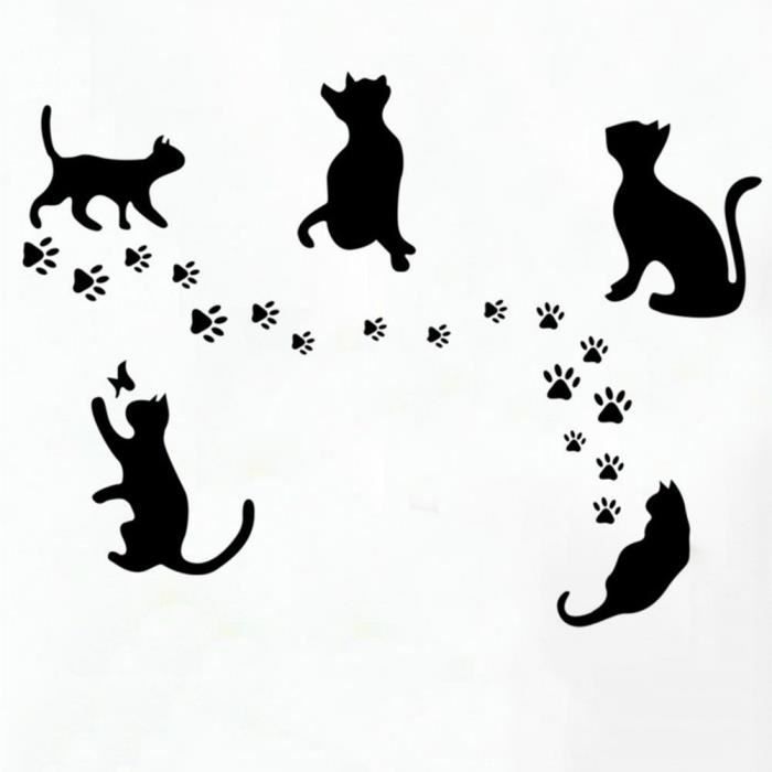 Stickers Muraux Chats Noirs Et Empreintes De Chat Chambre Maison Sticker Mural Decoration Autocollants De Salongw Cdiscount Maison Stickers Muraux Chats Noirs Et Empreintes De Chat Chambre Maison Sticker Mural Decoration Autocollants De Salongw Cdiscount Maison