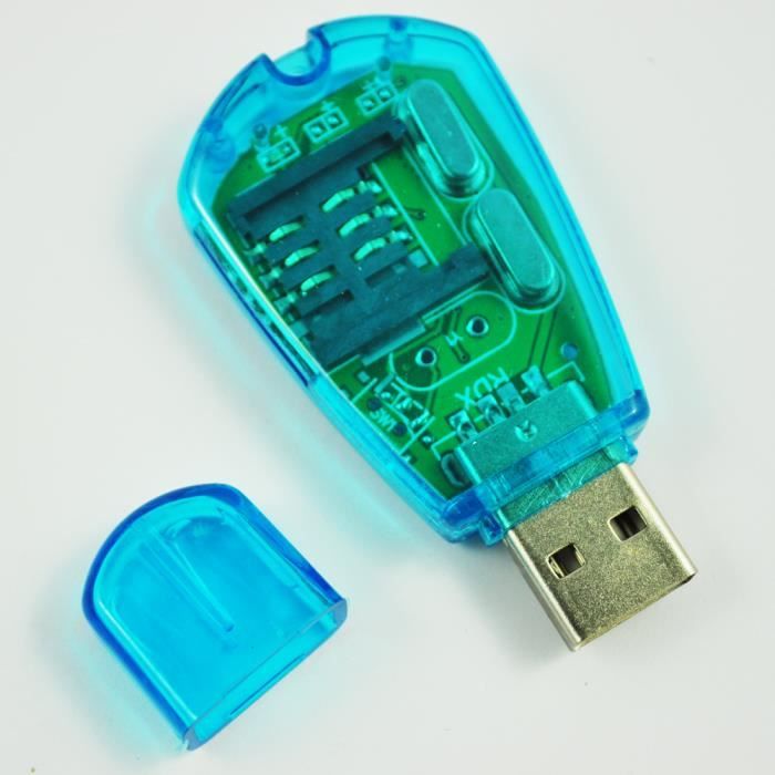 Lecteur de Carte SIM USB Auteur Copie Copie Sauvegarde GSM CDMA WCDMA pour Ordinateur QQ/ICM/MSM/PC 