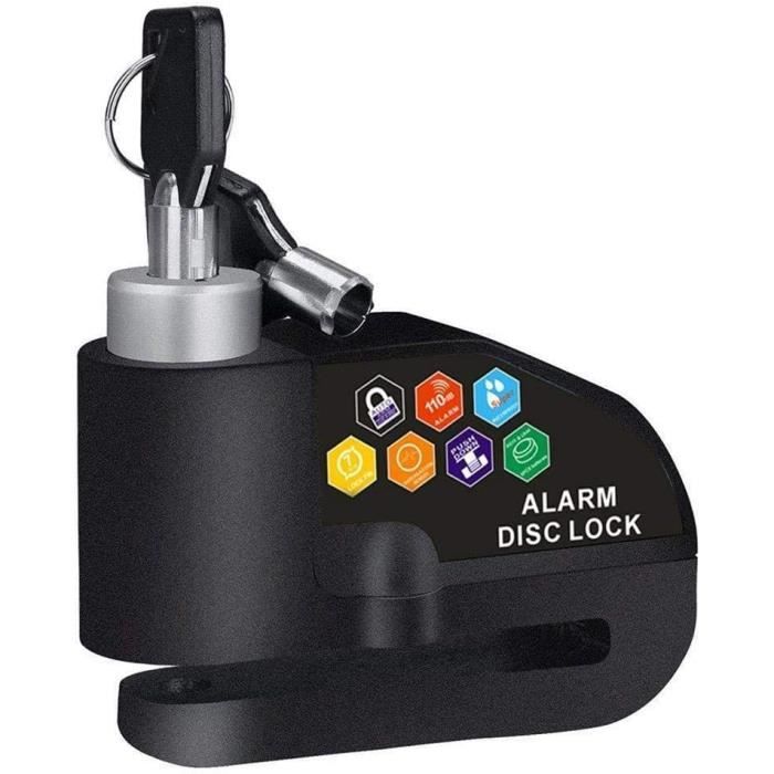 Bloc Disque Alarme Antivol Moto, Antivol Serrure De Disque D'alarme à