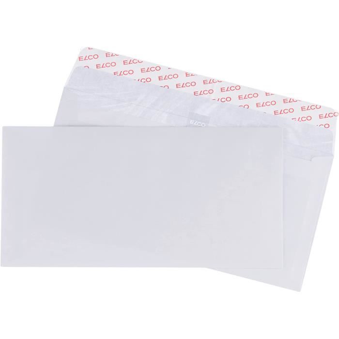 Pack De 50 Pochettes Auto-adhésives Blanches Oxford - Kraft Blanc, Zone Expéditeur - Fabriqué En France