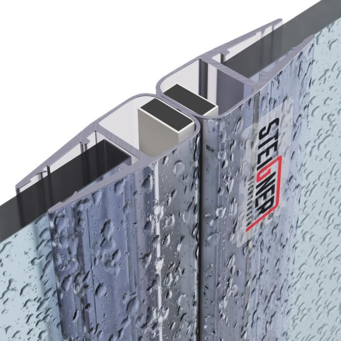 STEIGNER Joint Magn/étique pour les Vitres d/’une /Épaisseur 6 mm//7 mm//8 mm UKM04 Joint de Remplacement 1 Pi/èce 188 cm