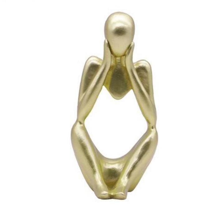 Statue deco - Mini Statue de personnage en résine abstraite - Sculpture de penseur - Type R