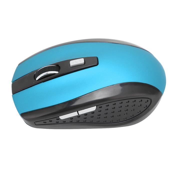 Tbest Souris dordinateur portable sans fil Mini souris sans fil 24 GHz 3 niveaux DPI réglable large compatibilité Mini texture