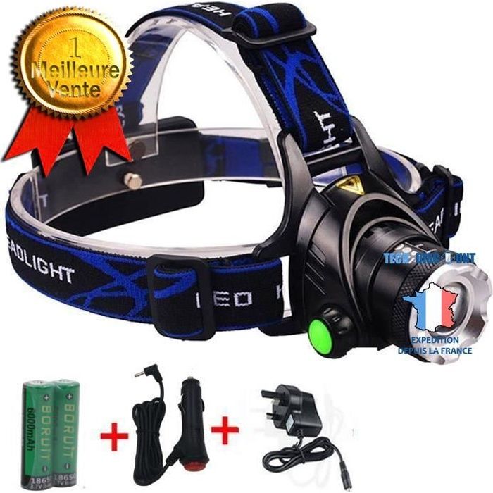 DEL Lampe Frontale Lampe au Chapeau Lumière Zoom lumineuse pour cyclisme randonnée pêche sport
