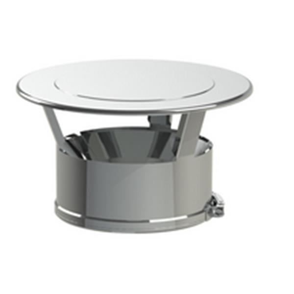 Chapeau plat inox Duoten 200-250 + bride - TEN - Réf 594208 - Poids 1.72 kg - Dimensions 200 mm - 39 mm - 39 mm