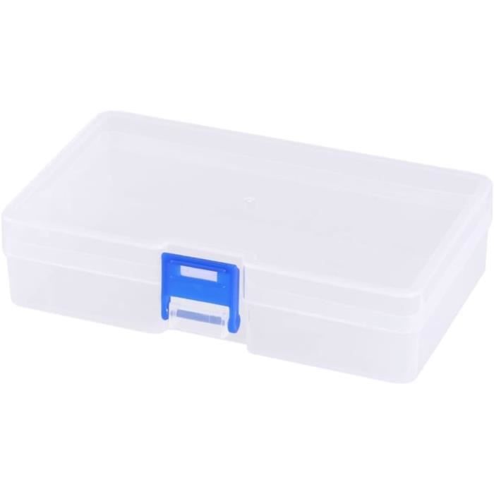 Lot de 4 petites boîtes de rangement en plastique transparent Pure Box
