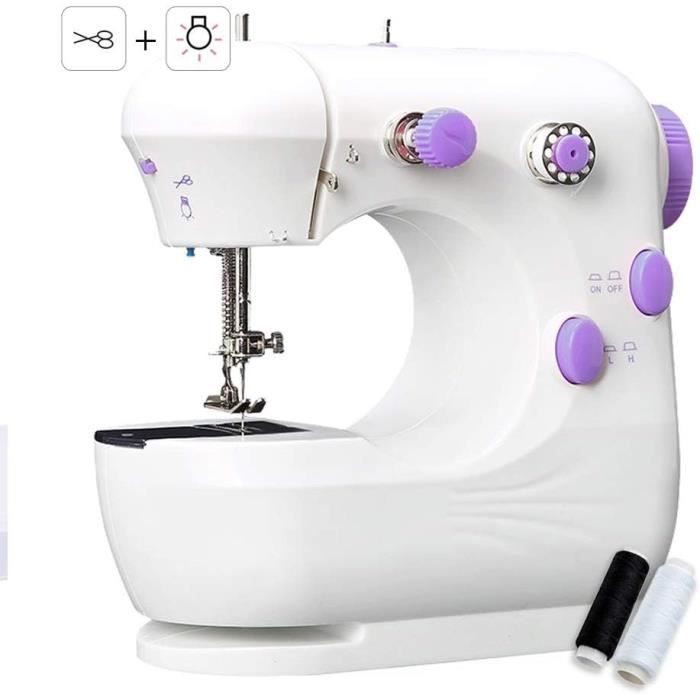 SMOCTAR Machine à coudre pour débutants et enfants, 12 programmes de points, petites machines à coudre, mini machine à coudre électrique portable avec pédale et kit de couture SMOCTAR Machine à coudre pour débutants et enfants, 12 programmes de points, petites machines à coudre, mini machine à coudre électrique portable avec pédale et kit de couture