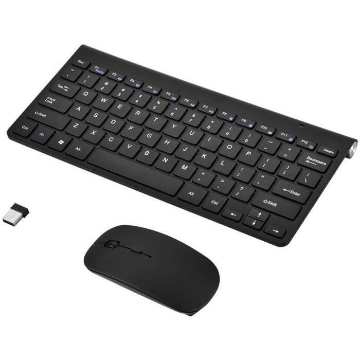 Clavier Et Souris Bluetooth Rechargeables Ultra-minces - Compatible IPad, PC, IOS, Android, Windows - Design Portable Et Silencieux