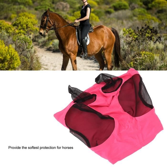 Capuche Anti-mouches LeMieux Classic - Taille Cheval, Marine/canneberge, Neuve
