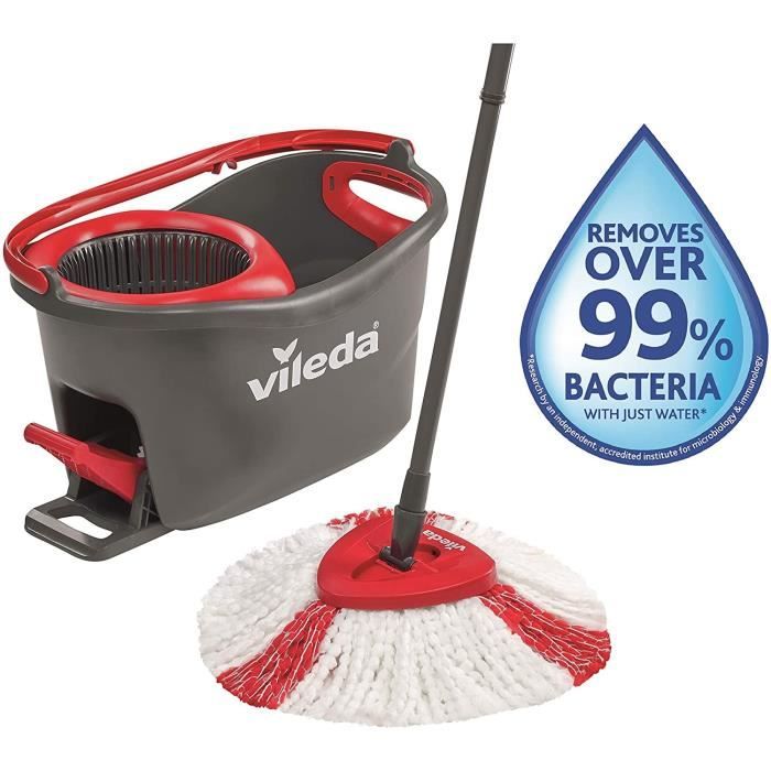 Vileda Easy Wring & Clean Turbo balai à frange + seau à pédale set