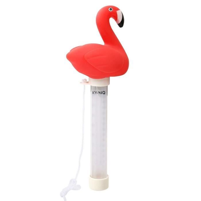 Thermomètre Flottant Pour Piscine - Forme Flamant Rose, Plage -10°C à 50°C - En PP Résistant