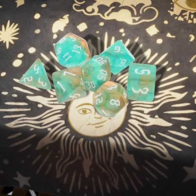 Ensemble de dés polyédriques en verre enlacé de métal en gros pour création de bijoux