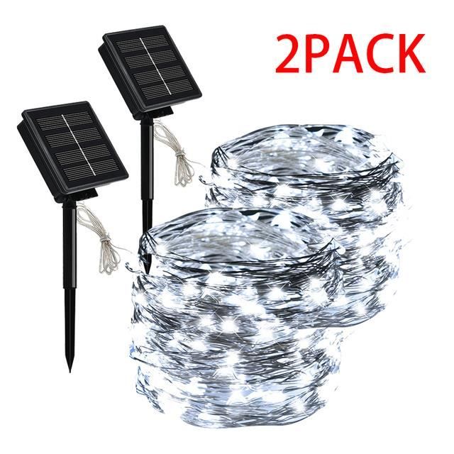 Exporee Guirlande Lumineuse LED 20m 200 Leds USB - Étanche Blanc Chaud Pour Jardin, Mariage Et Noël