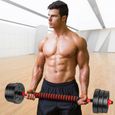 Haltère réglable 20kg - BESPORTBLE - pour musculation et fitness - bras, épaules, dos-1