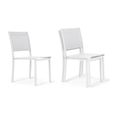 Chaise de jardin aluminium et textilène blanc-1