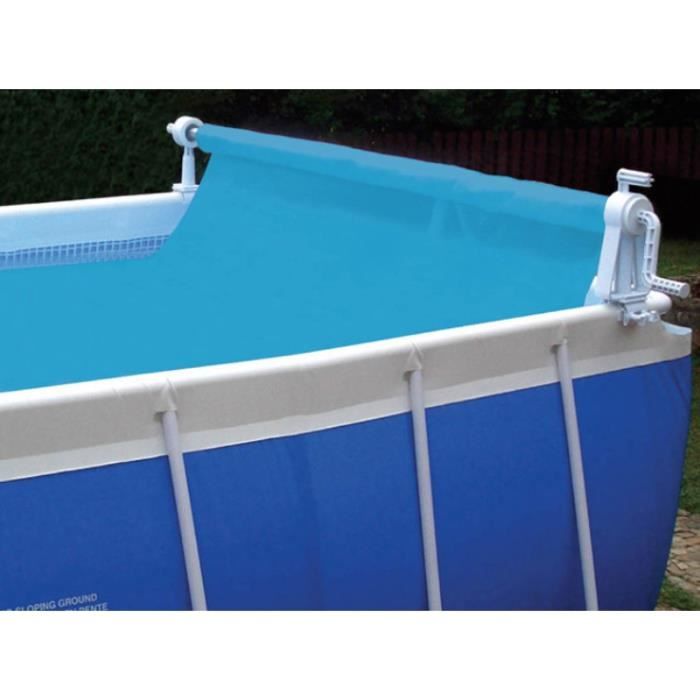 Enrouleur de bâche de piscine premium KESSER, Système d'enroulement 3  m-5,70 m, Avec roues, pour bâche solaire