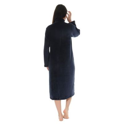 ZFSOCK Robe de Chambre Femme Polaire: Peignoir de Bain Longue Hiver Chaude Doux Microfibre Douce et Épaisse Pour Femme Enceinte Maman Chambre Maison Noël Cadeau - Gris M