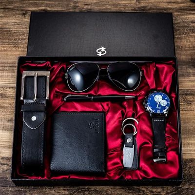 Lifewit Boîte à Montres Et Lunettes Rigide Avec Tiroir Et Fenêtre Verre – Rangement Élégant Pour 6 Lunettes, Montres, Bijoux, Clés – Noir Mat Luxe