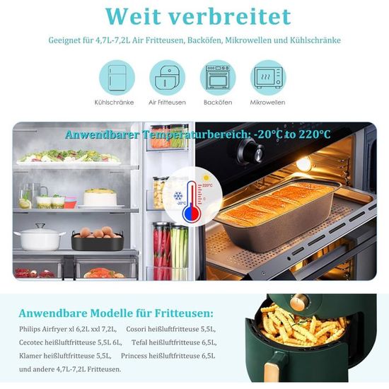 21CM Accessoires Air Fryer Compatible pour Philips Airfryer Série 2000