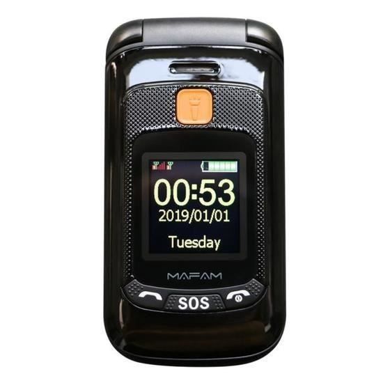Téléphone grosses touches mobile sénior à clapet - Double écran LCD -  Sonnerie et volume ultra fort - Bouton SOS - Cdiscount Téléphonie