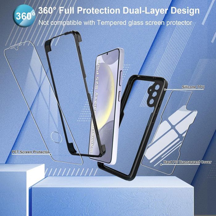 Coque 360 Transparente Pour Samsung Galaxy S24 Et S25 – Protection Complète Antichoc En TPU