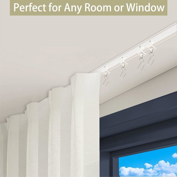 Rail Rideaux Plafond Rail Rideau Plafond Trimold Premium 3m – Flexible & Personnalisable Pour Séparateur Pièce, Douche, Fenêtre – Installation Facile