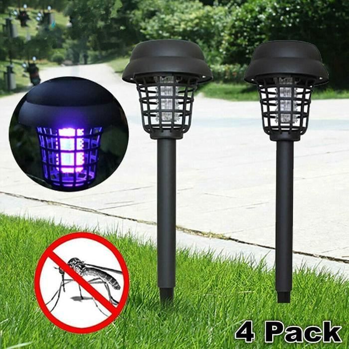 Genieforce Lot De 4 Répulsifs Solaires LED Rouges Animaux - Anti Martres, Renards, Ratons Laveurs Pour Jardin Et Poulailler