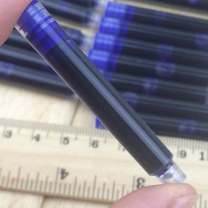 Recharge de cartouches d'encre de stylo jetables bleu 10 pièces