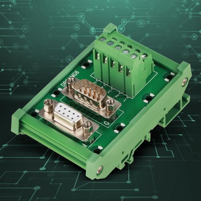 Cikonielf module de rail DIN DB9 Module d'interface de montage sur rail ...