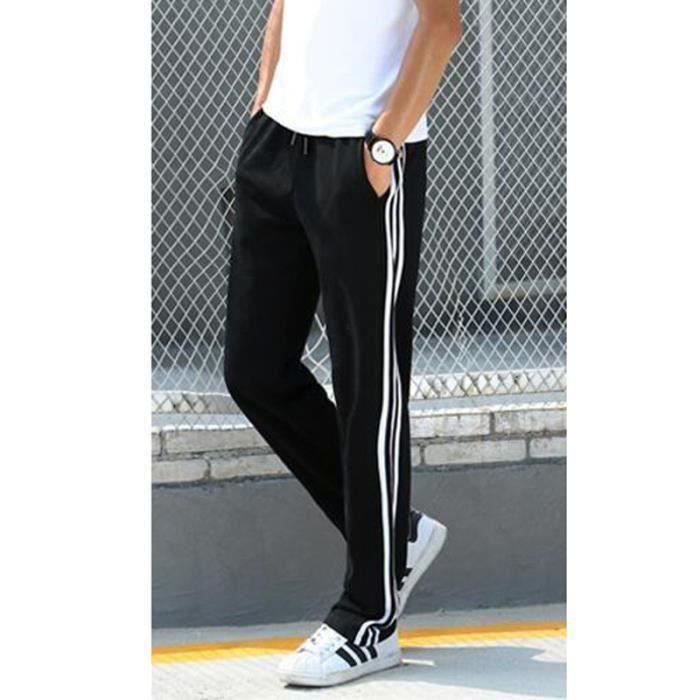Pantalon de jogging Homme grande taille Droit Pantalon Homme sport Mode  Casual - Noir