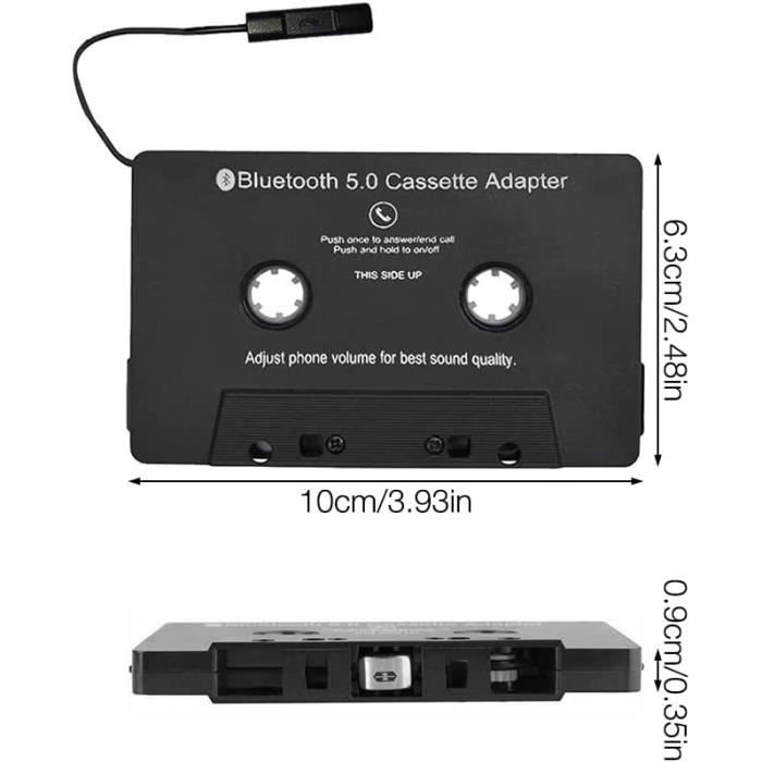 Gobesty Cassette Adapter Audio, Adaptateur Cassette Audio Auxiliaire  Bluetooth, Adaptateur Audio De Voiture Cassette Chargeur US147 - Cdiscount  Informatique