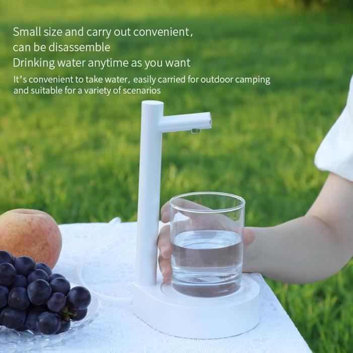 Pompe à Eau Rechargeable Pour Bouteille – Distributeur Automatique Design Cartoon, ABS, Pour Cuisine, Bureau, Camping (Jaune Ou Gris)
