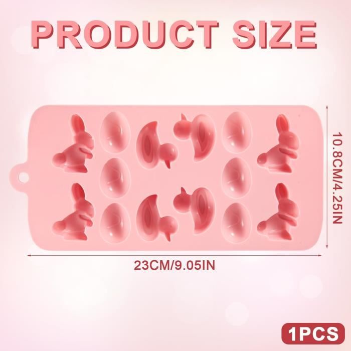 Moules à Chocolat Pâques En Silicone | 18 Formes Lapins & Œufs | Sans BPA | DIY Décorations Festives