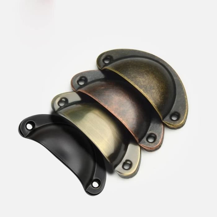 12 Pièces Poignée De Porte Coquille, Rétro Poignées De Porte, Poignées ...