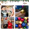 (Violet 4cm)Boules de Noel Decoration, Boules De Noël Ornements 24 pièces Boules De Sapin De Noël pour décoration Sapin diverses-2