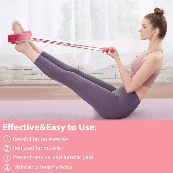 Bande étirement Multifonction Corde De Tension Multifonction - 6 Tubes Avec Pédales - Pour Entraînement Abdos, Taille, Bras Et Jambes - Amincissement Et étirement Corde De Tension Fitness Bande étirement Multifonction Corde De Tension Multifonction - 6 Tubes Avec Pédales - Pour Entraînement Abdos, Taille, Bras Et Jambes - Amincissement Et étirement Corde De Tension Fitness