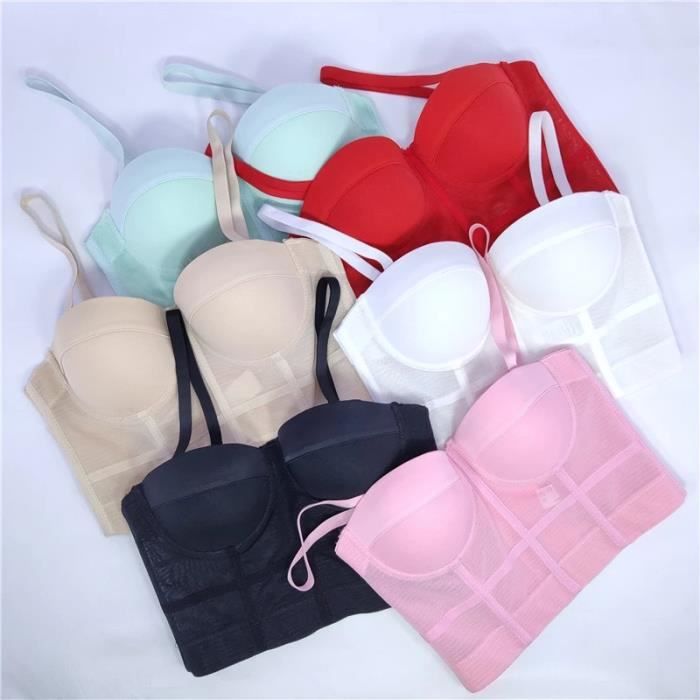 Body Shaper Femme Soutien-Gorge Push-up Body Gainant Dos Nu