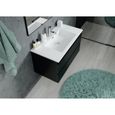 Meuble de salle de bain Angela 90 cm - lavabo blanc mat - Noir mat - meuble sous vasque meuble vasque-3