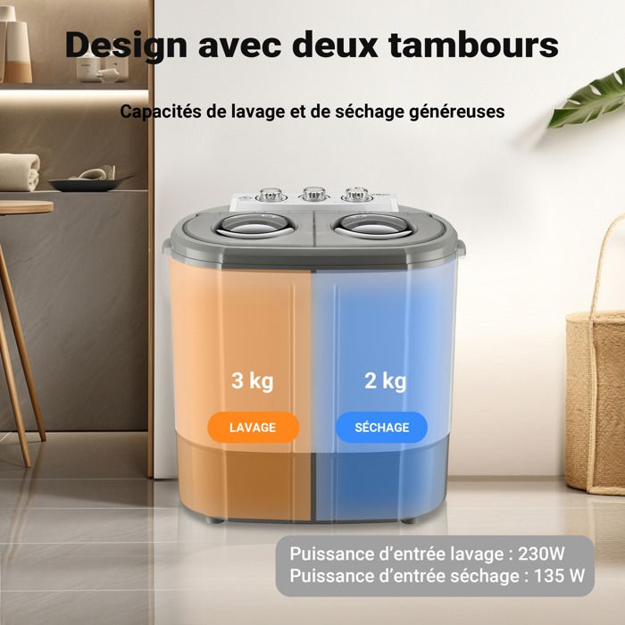 Mini wasmachine handig voor in de camping merk VELO