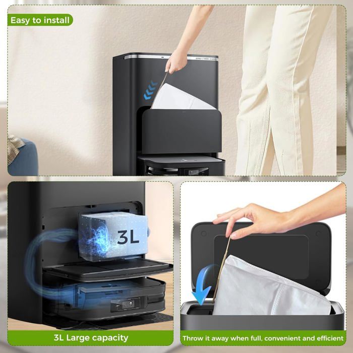 12 Sacs à Poussière 3L Compatibles Ecovacs Deebot T30S / T30S PRO / X5 Omni / X2 Omni / X2 Pro 12 Sacs à Poussière 3L Compatibles Ecovacs Deebot T30S / T30S PRO / X5 Omni / X2 Omni / X2 Pro
