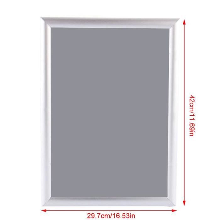 Cadre carré 40x40 cm en aluminium - Noir mat - Vitre PVC
