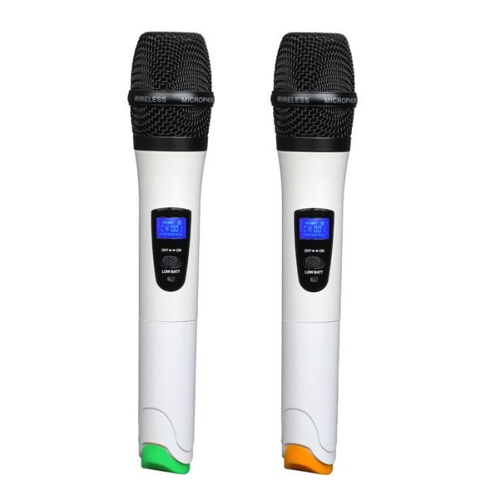 Karaoke Micro sans fil Bluetooth 4.1, LESHP S9-UHF Microphone sans fil  Professionnel Système Karaoké Portable avec 2 Micropho : 105.59 €