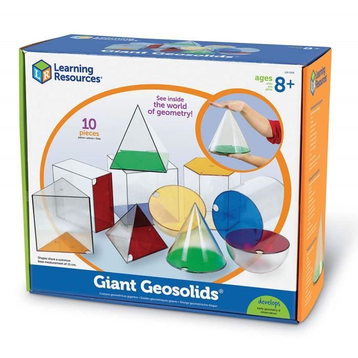 Learning Resources 250 Formes En Plastique – 6 Couleurs Et 6 Formes, épaisseur 0,5 Cm, Pour Apprentissage Des Maths, Dès 3 Ans
