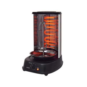 Machine à Kebab électrique 3 KW - 2 Tubes Chauffants - Acier Inox - Capacité 10 Kg - Pour Usage Maison Ou Pro - 9