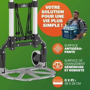 Diable Travaux Lourds ROLLAX 946 G - Roues Gonflées - Pour Transport Charges Lourdes - HAEMMERLIN