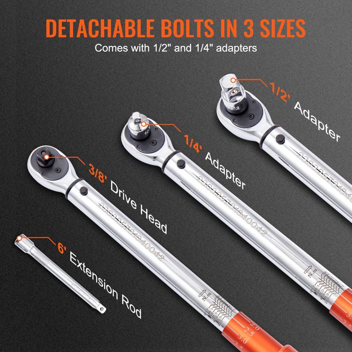 Clé Dynamométrique TAGVIT 3/8″ – 10-60 Nm, Haute Précision ±3%, Acier Chromé