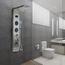 Panneau de douche colonne de douche Syst/ème de douche douche Panneau complet argent grande LED douche /à effet pluie avec 2/ buses de massage en plastique de qualit/é douchette T/ête de douche robinet de douche montage mural