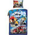 Housse de couette LEGO City Pompier - Multicolore - Bleu - Naturelle - Enfant-0